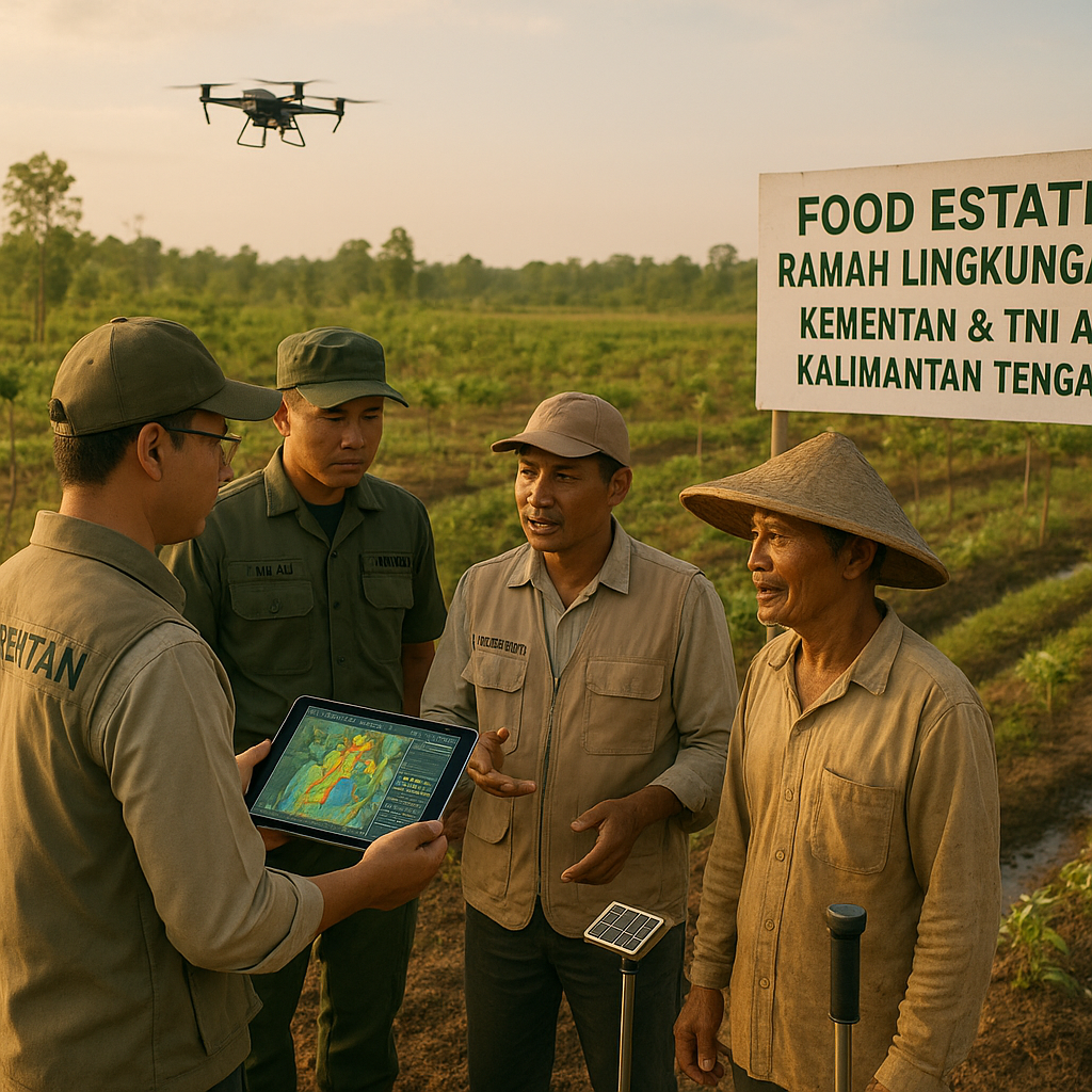 Kolaborasi TNI AD dengan Kementan Kembangkan Food Estate Ramah Lingkungan di Lahan Ex-Swaka Kalimantan Tengah