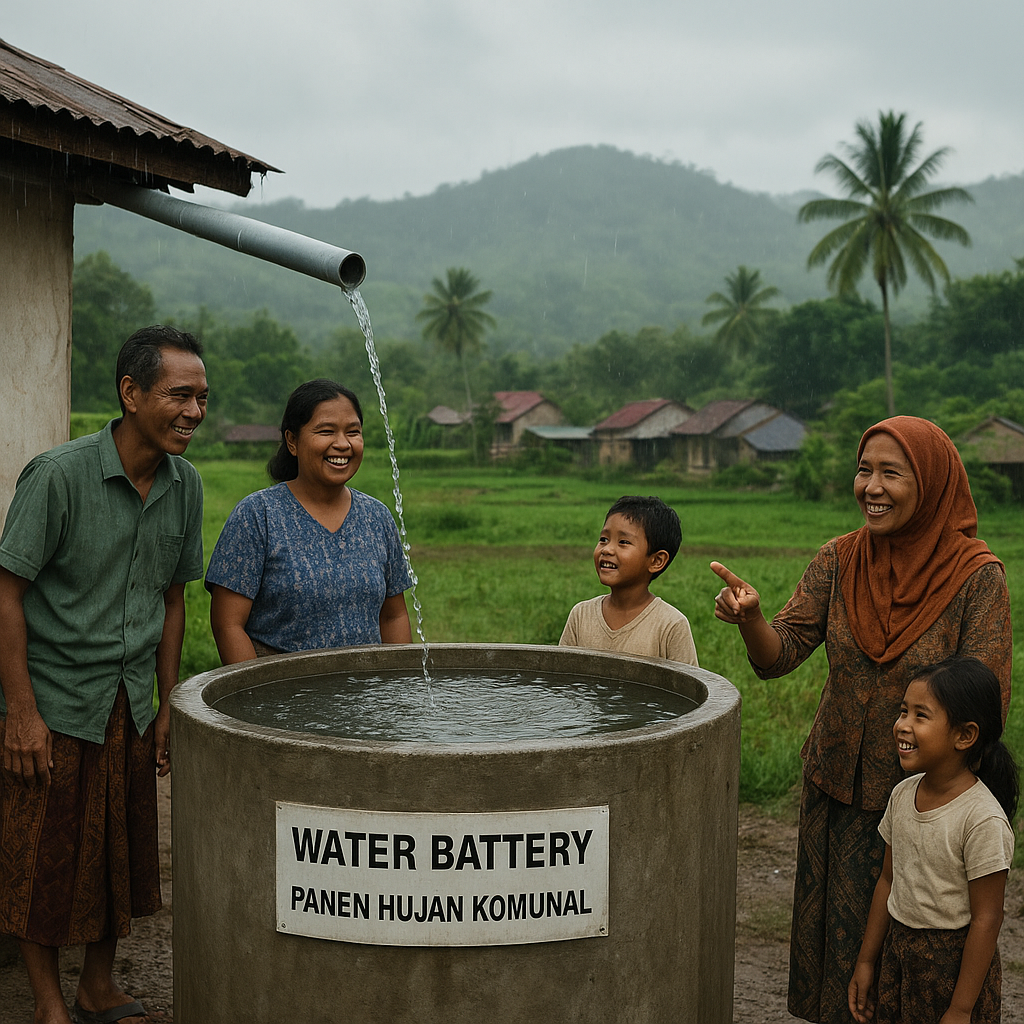 Inisiatif 'Water Battery' di Flores Simpan Air Hujan untuk Atasi Kekeringan Musim Kemarau