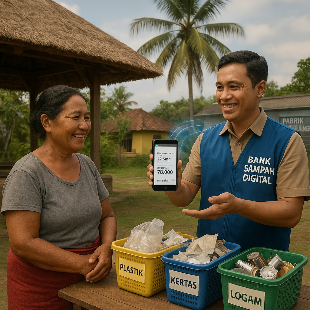 Bank Sampah 'Digital' di Bali yang Menghubungkan Penabung Sampah dengan Industri Daur Ulang secara Real-Time