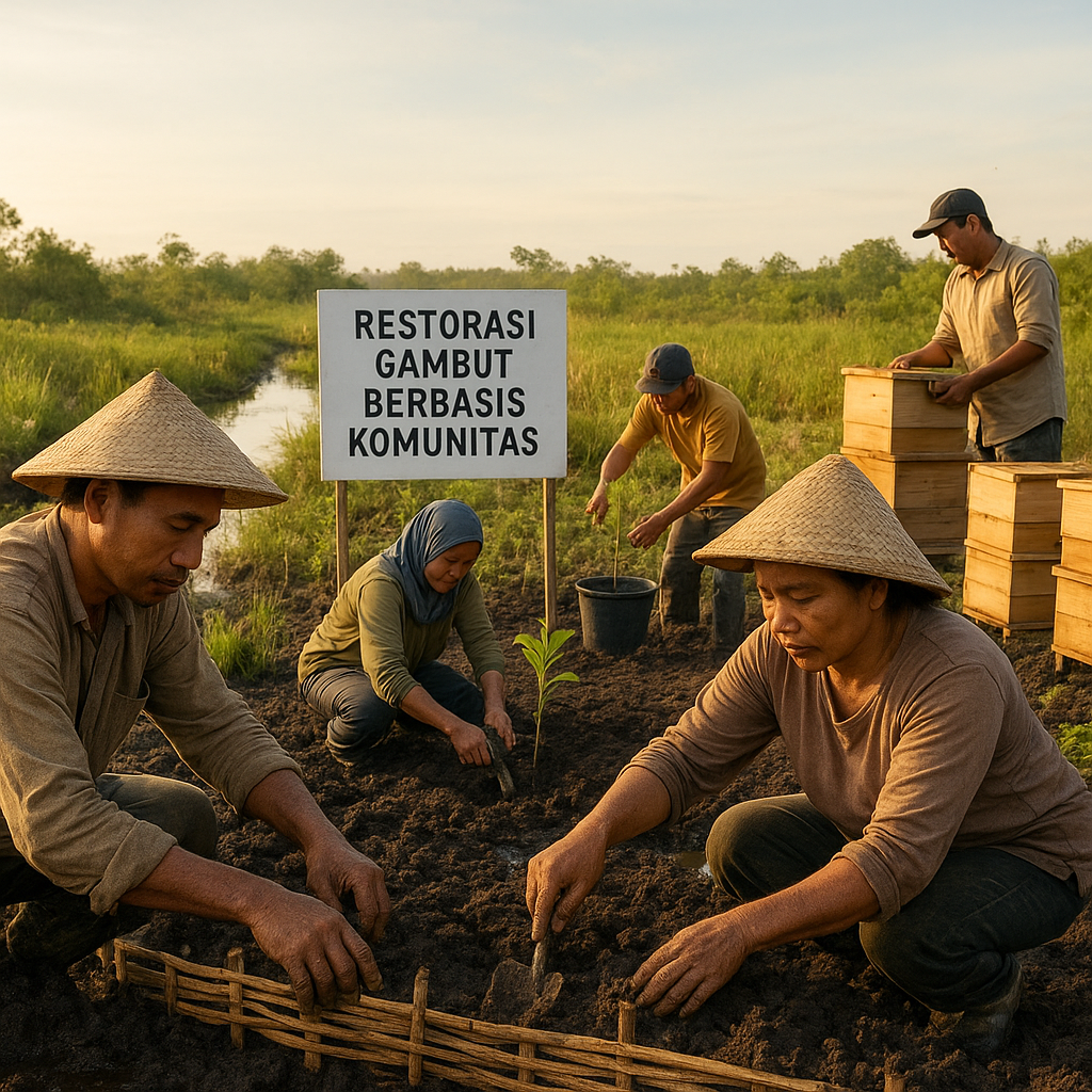 Restorasi Gambut Berbasis Komunitas di Kalimantan Kurangi Emisi dan Tingkatkan Ekonomi Warga