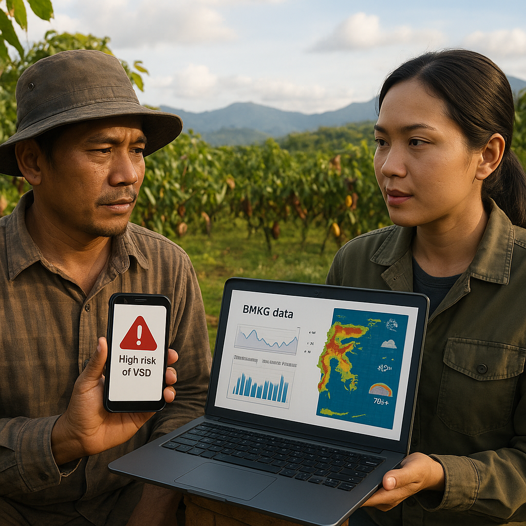 Penggunaan Data Iklim dan AI untuk Sistem Peringatan Dini Penyakit Tanaman Kakao di Sulawesi