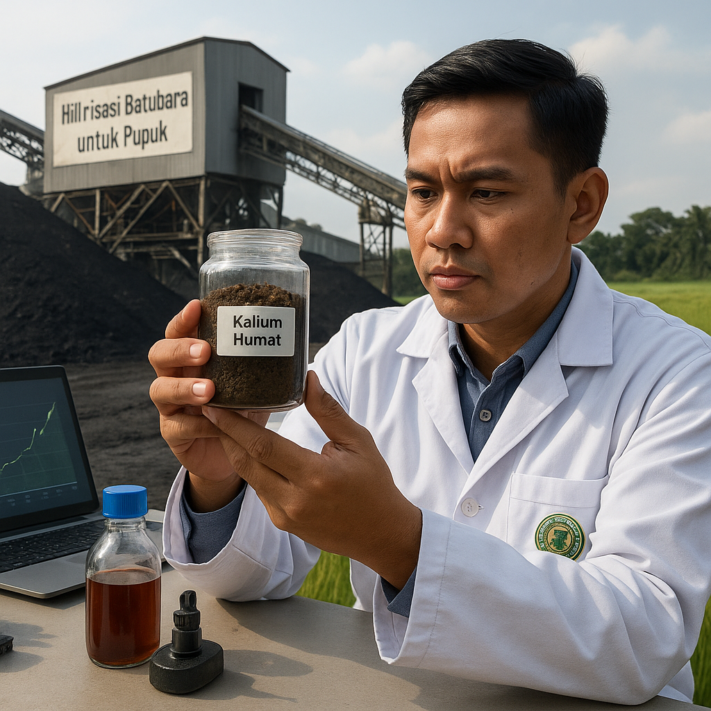 Riset Kalium Humat dari Batubara untuk Pupuk, Hilirisasi Batubara Mendukung Ketahanan Pangan
