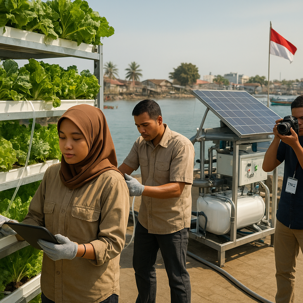Urban Farming Vertikal dengan Irigasi Air Laut Terdesalinasi Solar Mulai Diterapkan di Kota Pesisir
