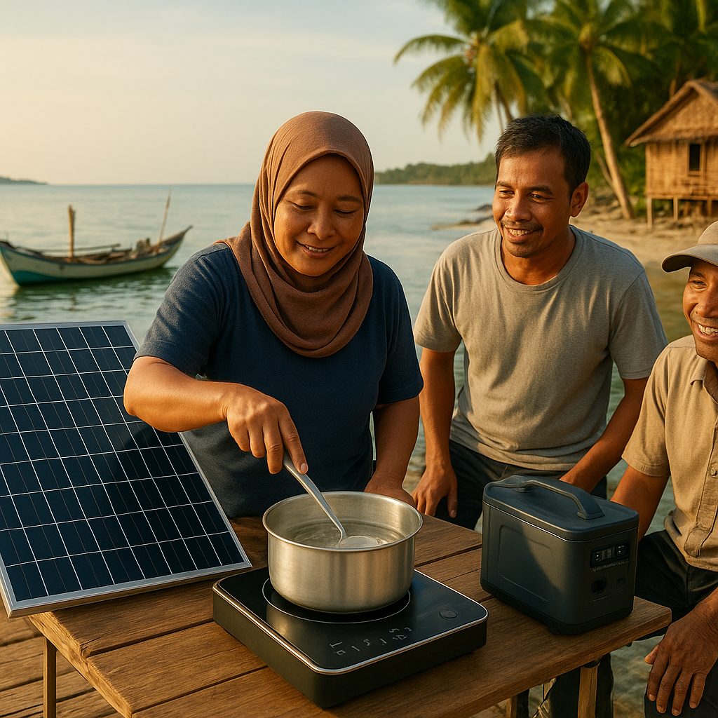 Kompor Listrik Tenaga Surya Portable untuk Komunitas Nelayan Pulau Terpencil