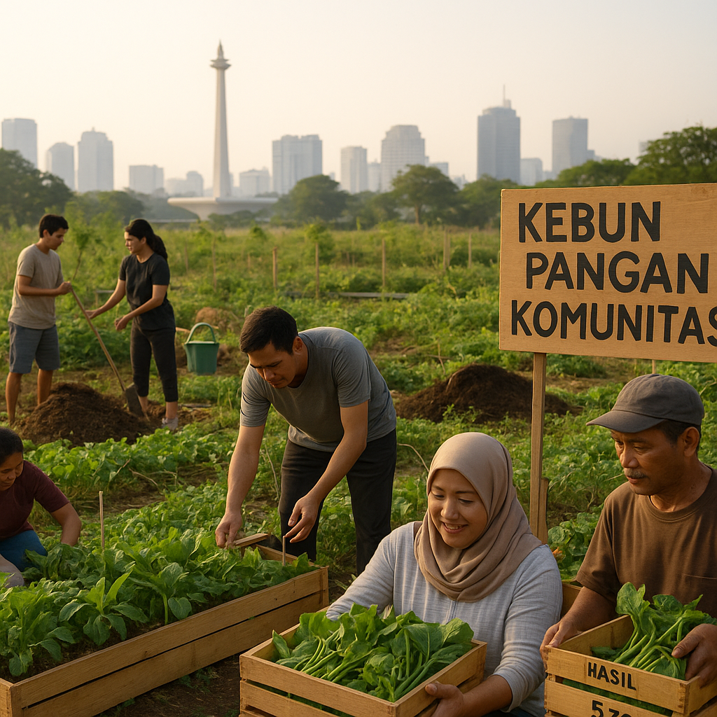 Inisiatif Komunitas di Jakarta Ubah Lahan Tidur Jadi 'Kebun Pangan' yang Hasilkan 5 Ton Sayur per Tahun