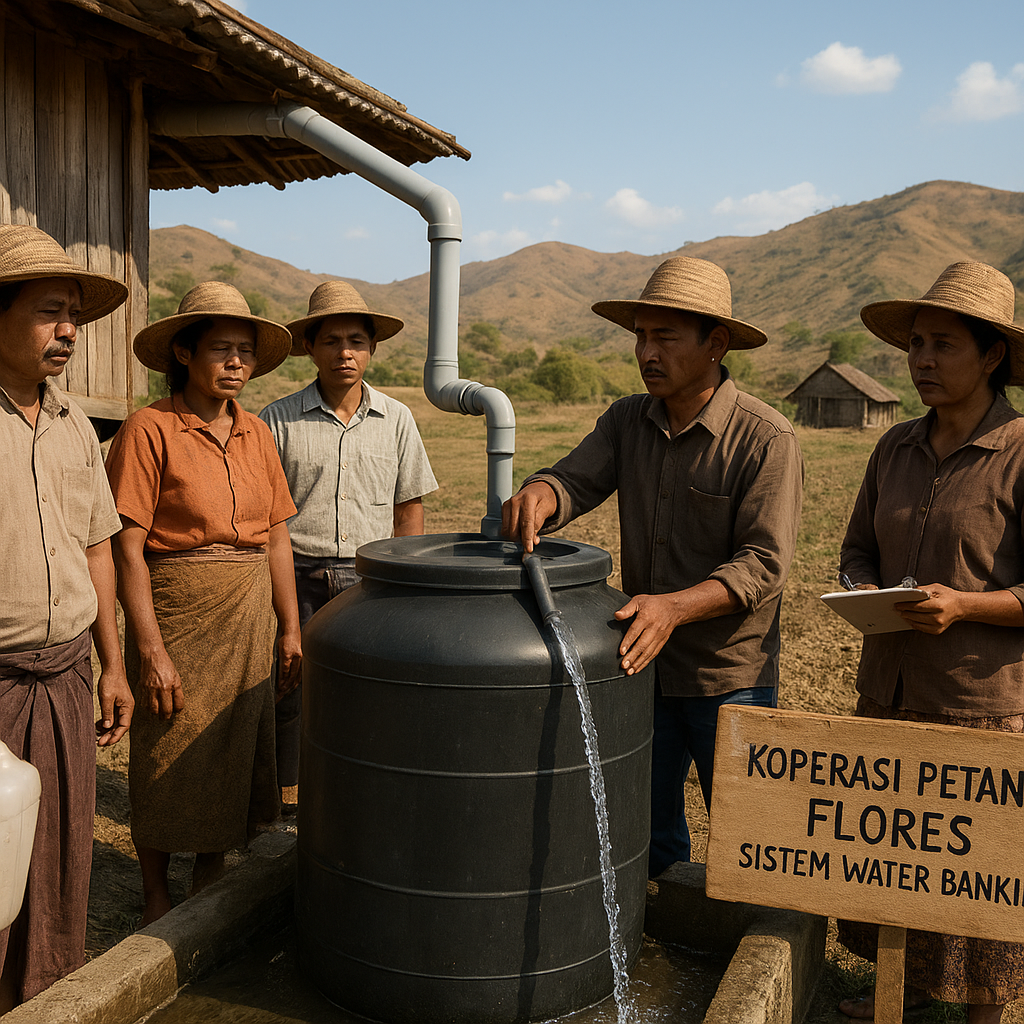 Koperasi Petani di Flores Kembangkan Sistem 'Water Banking' untuk Atasi Kekeringan dengan Menampung Air Hujan