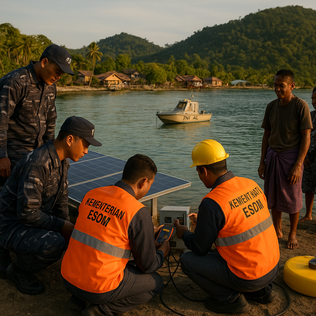 TNI AL Bantu Kembangkan Energi Hybrid Tenaga Surya dan Ombak untuk Pulau-Pulau Terpencil di Maluku