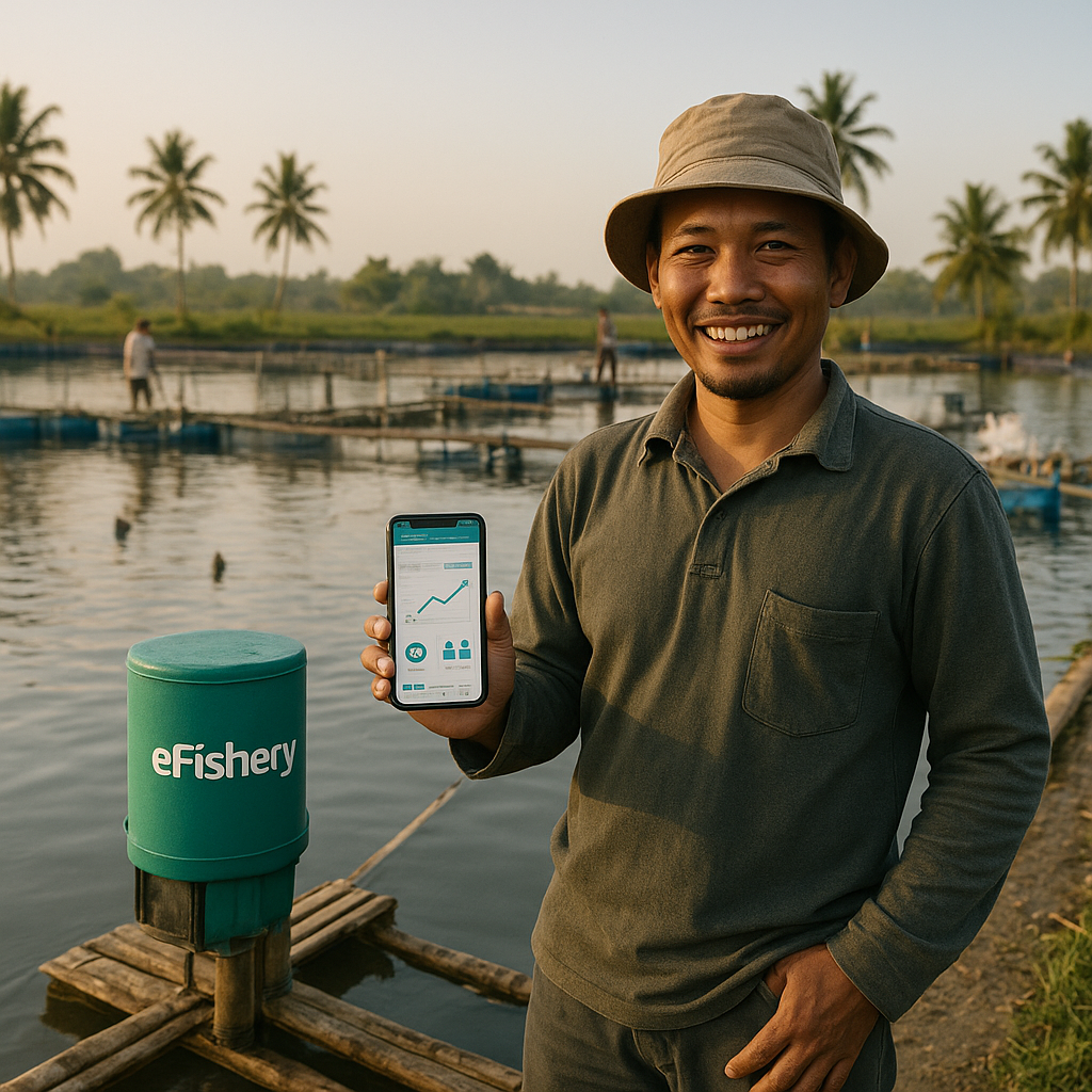 Aplikasi 'eFishery' Gandeng Petambak Kecil untuk Sistem Budidaya Ikan Berkelanjutan dan Akses Pasar Digital
