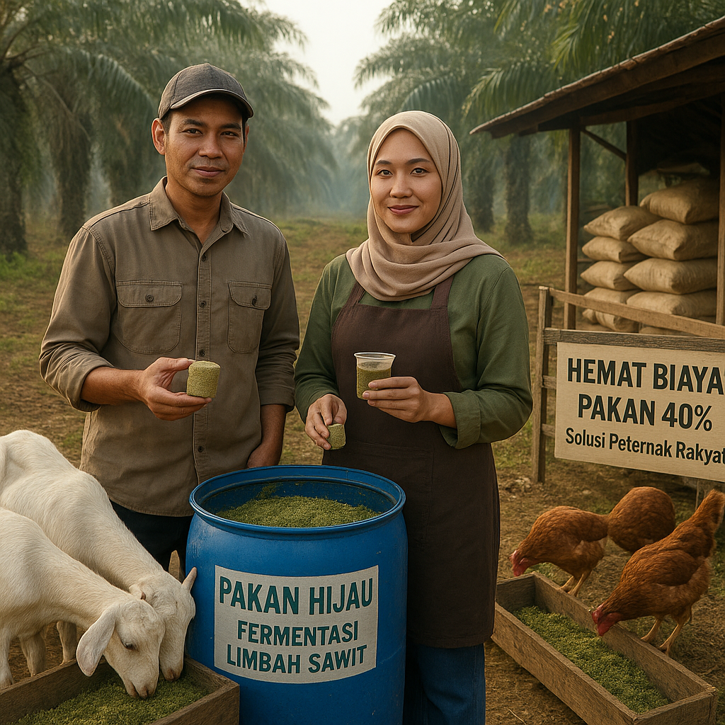 Inovasi 'Pakan Hijau' dari Limbah Sawit Tingkatkan Kemandirian Peternak Rakyat di Sumatra