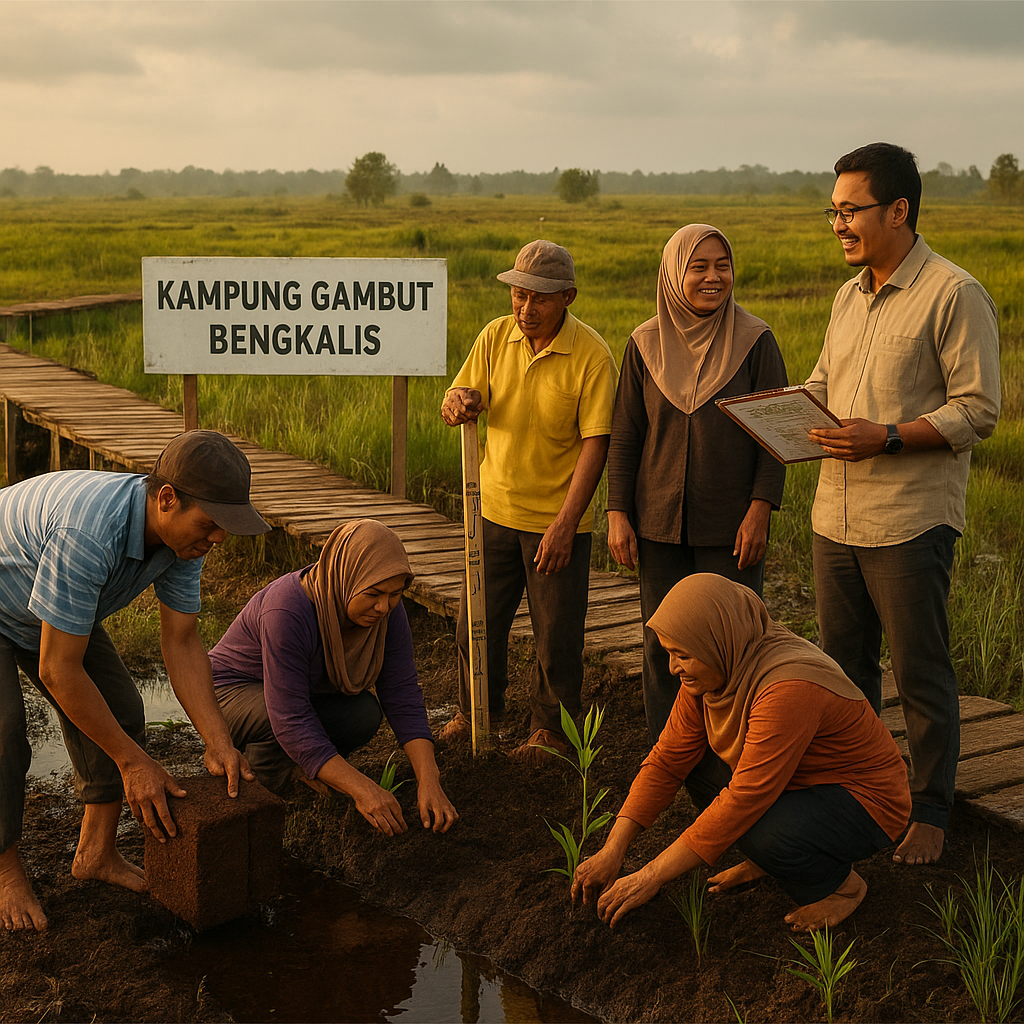 Kampung Gambut Bengkalis: Restorasi Lahan Gambut Berbasis Komunitas untuk Mitigasi Perubahan Iklim