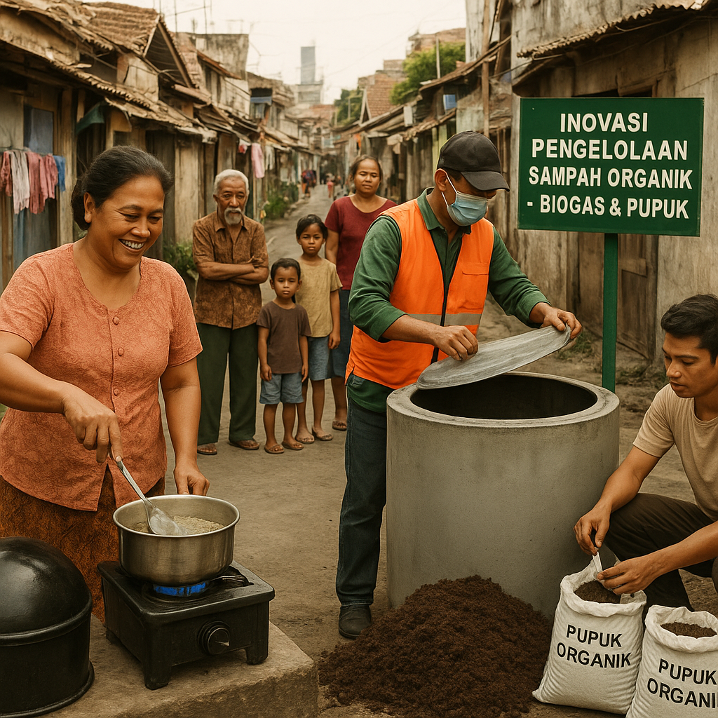Inovasi Pengelolaan Sampah Organik Jadi Biogas dan Pupuk di Kawasan Pemukiman Padat Kota Surabaya