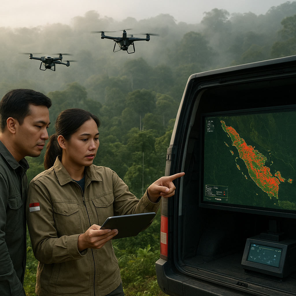 Teknologi Pemetaan Satelit dan Drone Pantau Deforestasi Real-Time untuk Aksi Pencegahan Dini di Sumatra