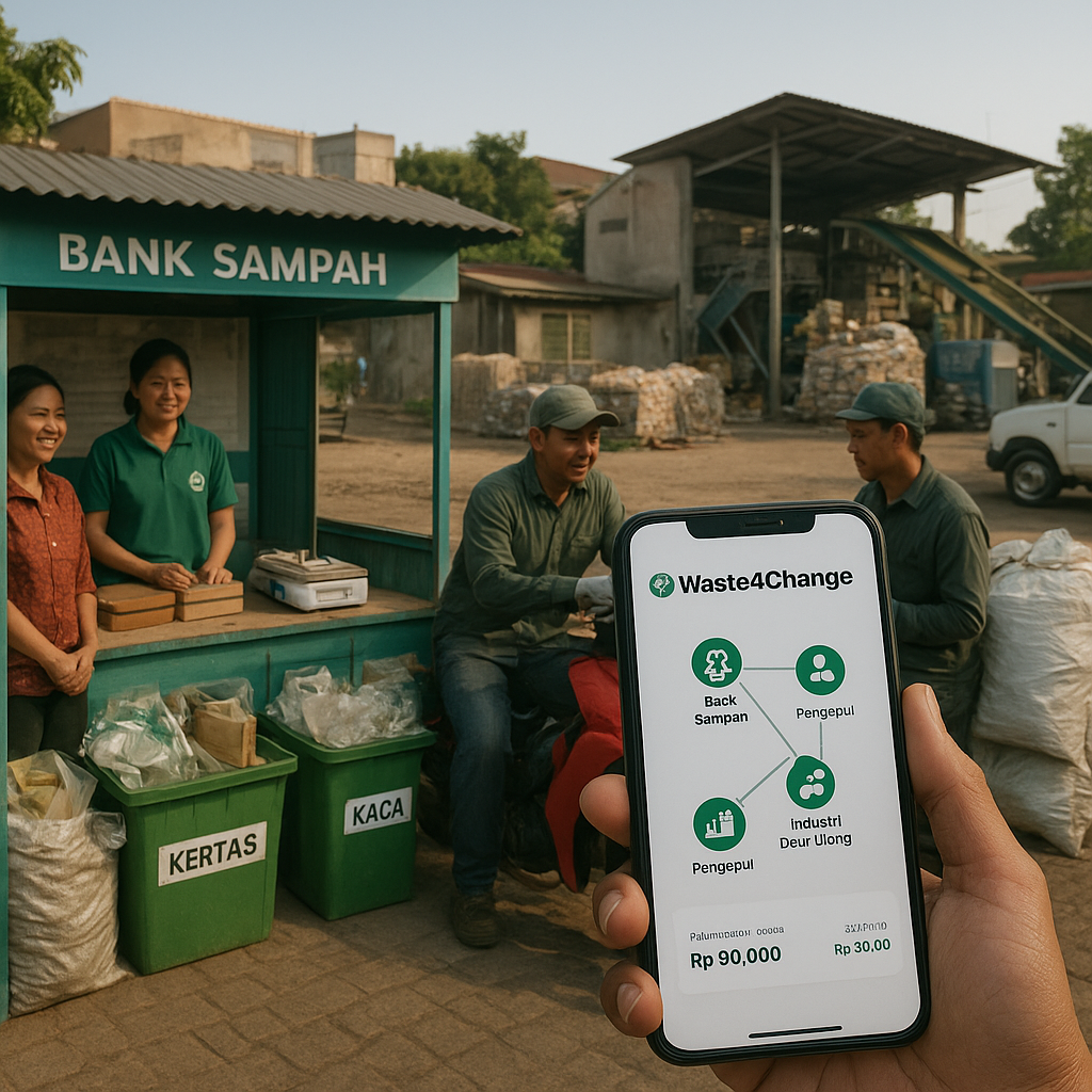 Bank Sampah Digital 'Waste4Change' Terhubung Aplikasi, Tingkatkan Nilai Ekonomi Sirkular