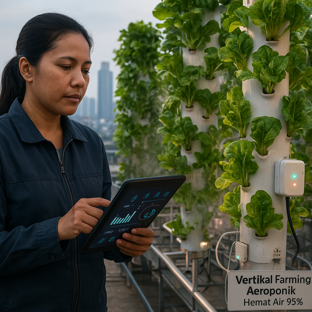 Vertikal Farming dengan Sistem Aeroponik dan IoT untuk Produksi Sayuran di Perkotaan Padat