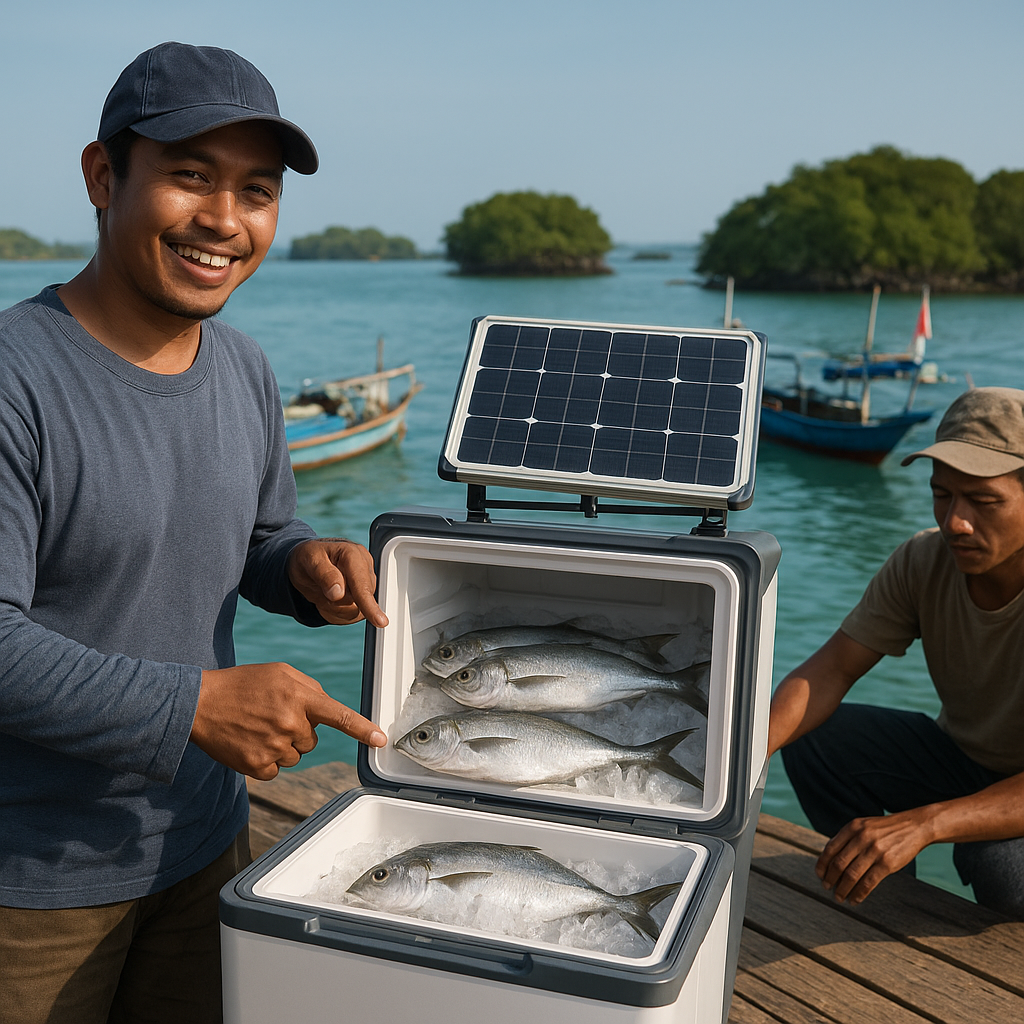 Refrigerator Tenaga Surya Bantu Nelayan di Kepulauan Seribu Pertahankan Kualitas Ikan Segar