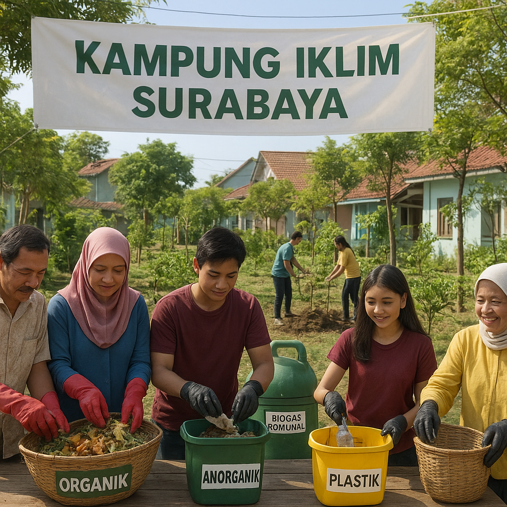 Kampung Iklim di Surabaya Wujudkan Pengelolaan Sampah Mandiri dan Penghijauan Berbasis Komunitas