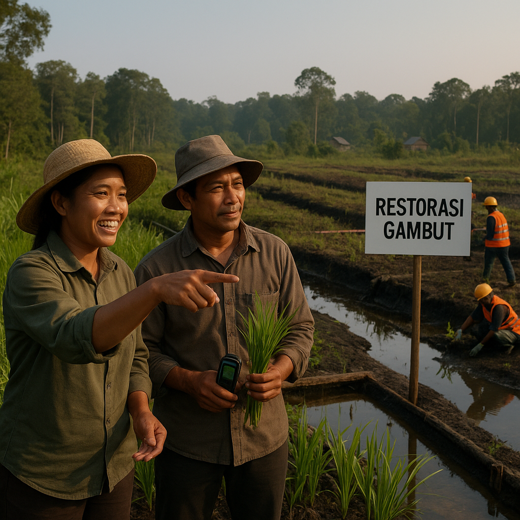 Restorasi Gambut Berskala Besar di Kalimantan Tengah Kurangi Emisi dan Tingkatkan Hasil Panen