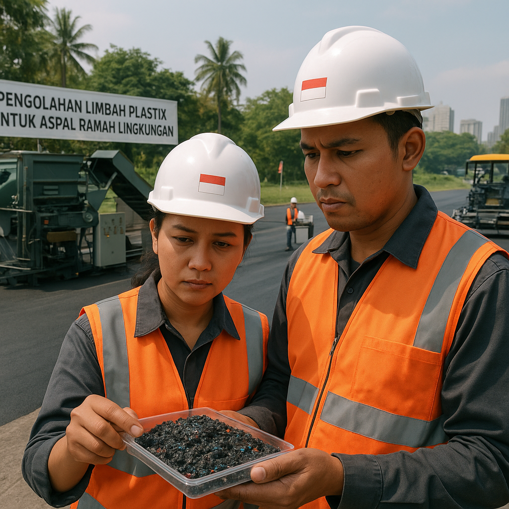 Konversi Limbah Plastik menjadi Bahan Baku Aspal Ramah Lingkungan: Inovasi dari Riset Indonesia