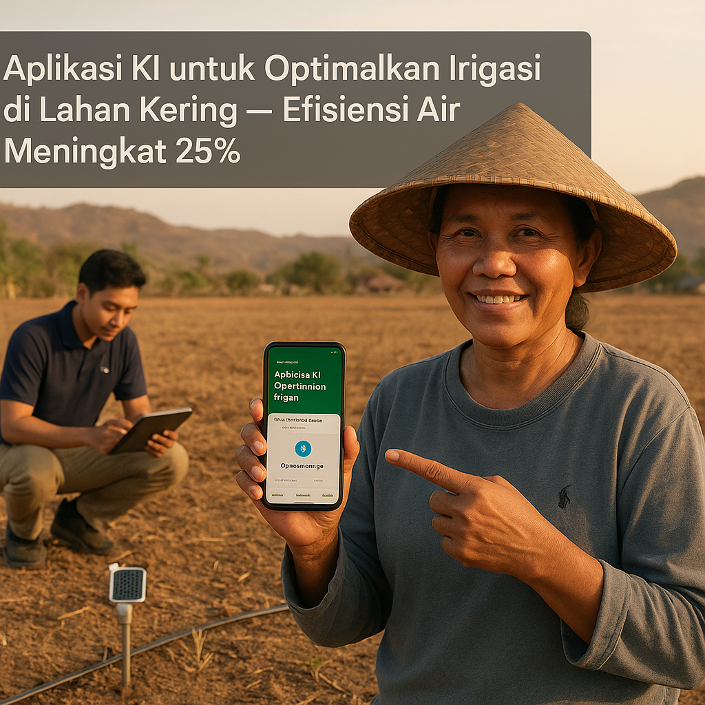 Aplikasi KI untuk Optimalkan Irigasi di Lahan Kering, Efisiensi Air Meningkat 25%