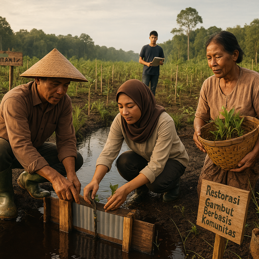 Restorasi Gambut Berbasis Komunitas di Kalimantan Tengah Kurangi Kebakaran dan Tingkatkan Pendapatan