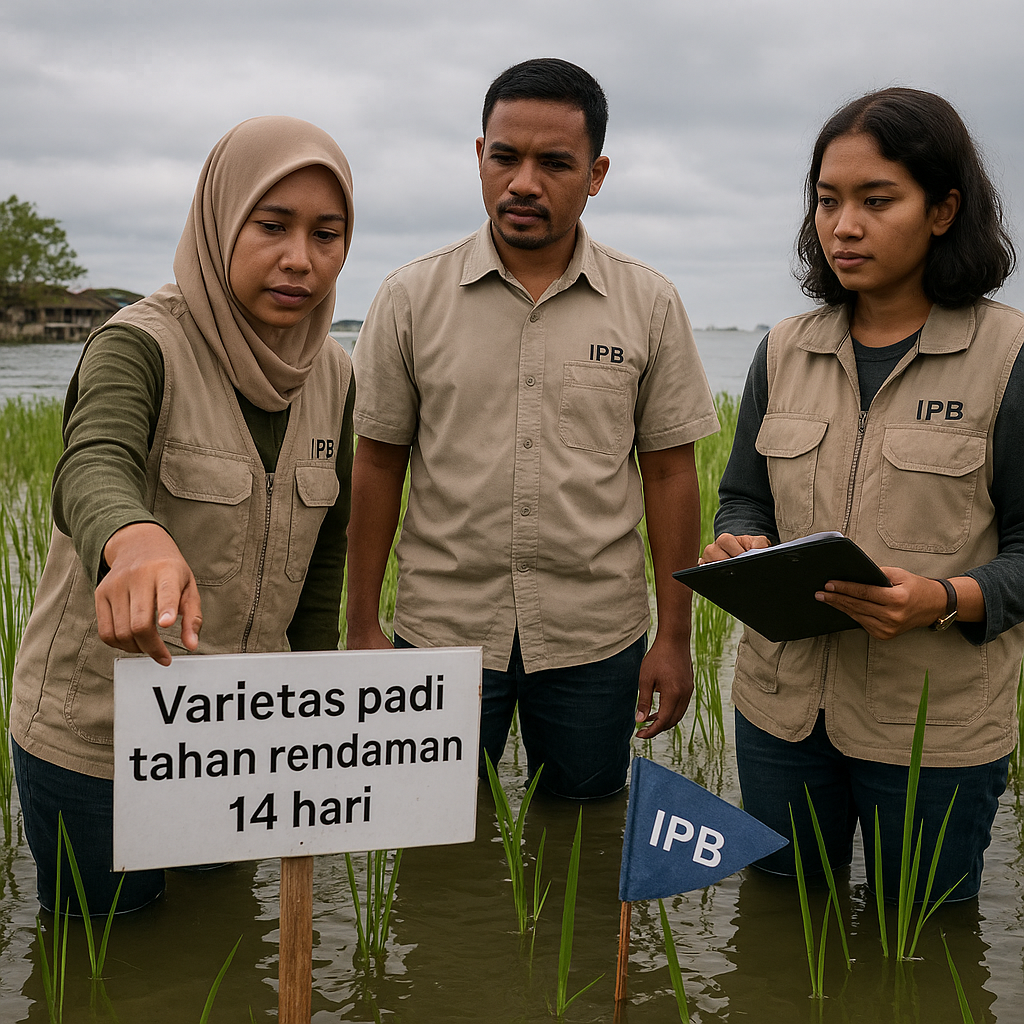Peneliti IPB Kembangkan Varietas Padi Toleran Rendaman Air untuk Antisipasi Banjir Rob dan Perubahan Iklim
