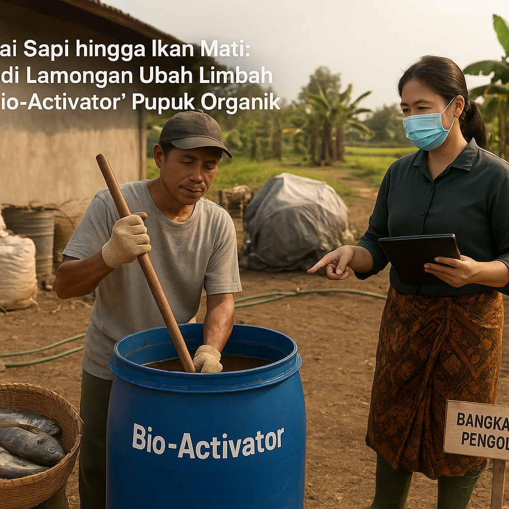 Bangkai Sapi hingga Ikan Mati: Petani di Lamongan Ubah Limbah Jadi 'Bio-Activator' Pupuk Organik