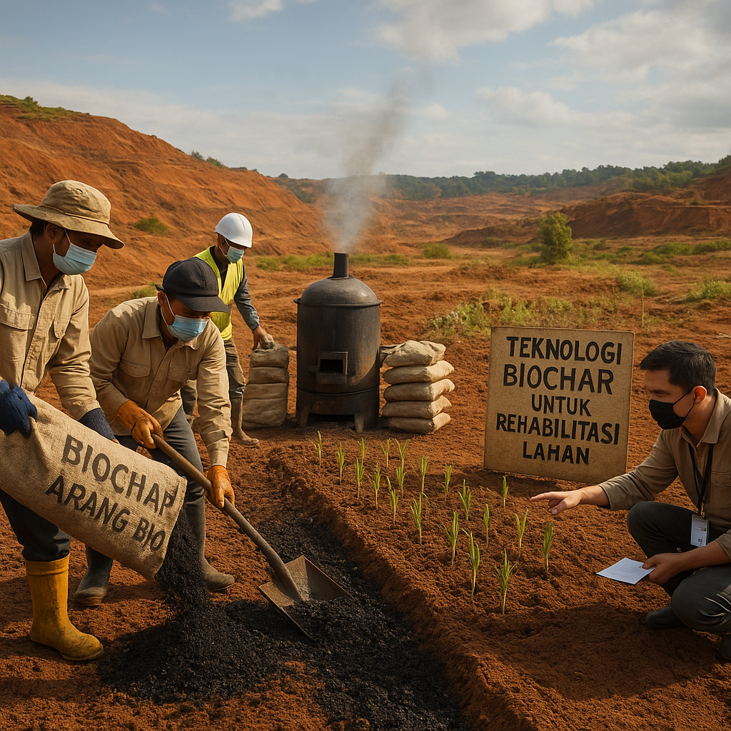 Teknologi Biochar dari Limbah Kayu untuk Merehabilitasi Lahan Bekas Tambang