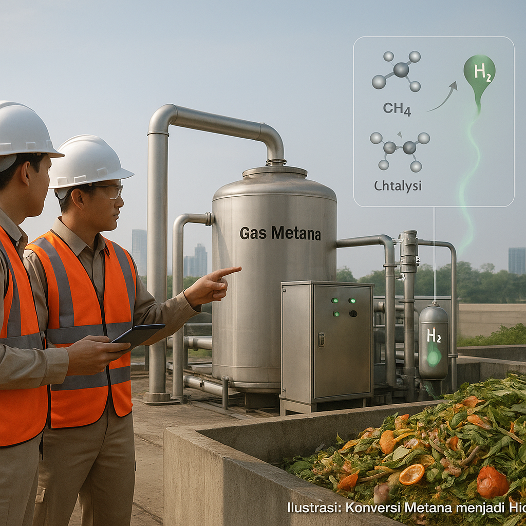 Konversi Gas Metana dari Sampah Organik menjadi Bahan Bakar Hidrogen Hijau