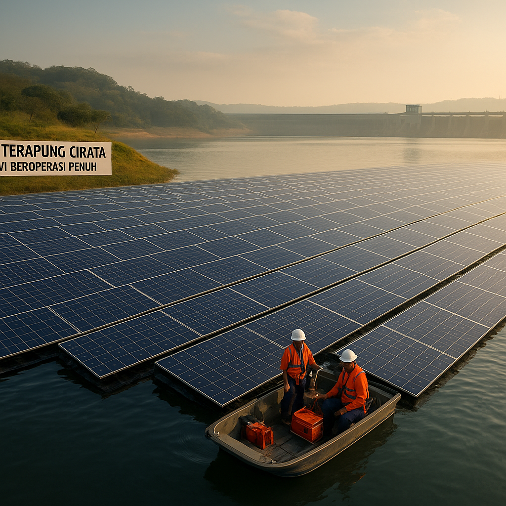 PLTS Terapung Cirata 192 MW Resmi Beroperasi Penuh, Pasok Listrik Ramah Lingkungan Terbesar di ASEAN