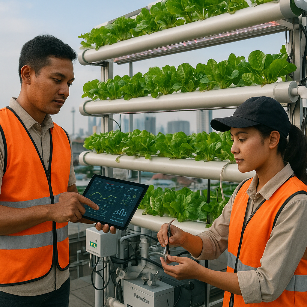 Vertical Farming dengan Teknologi Hidroponik dan IoT di Lahan Terbatas Perkotaan Jakarta