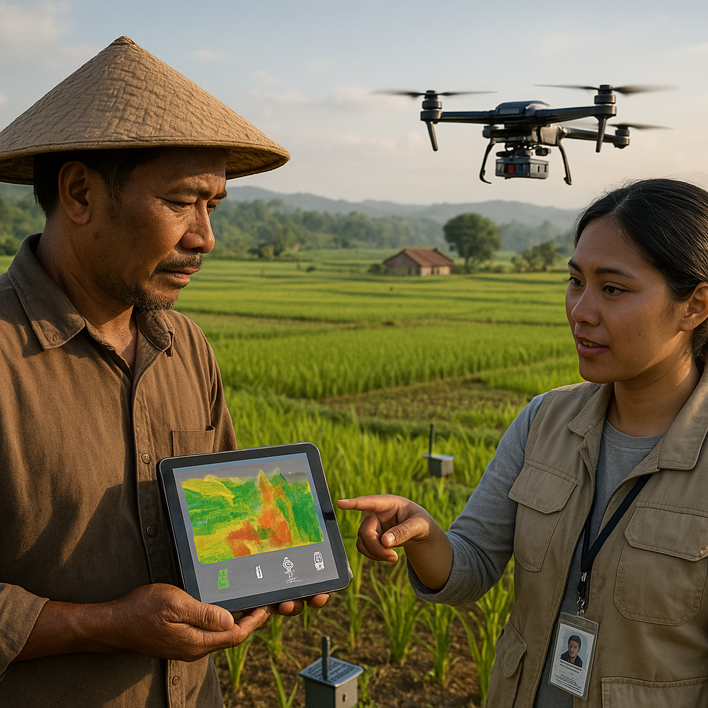 Teknologi Drone dan Sensor untuk Pemetaan Lahan dan Monitoring Tanaman oleh Petani di Jawa