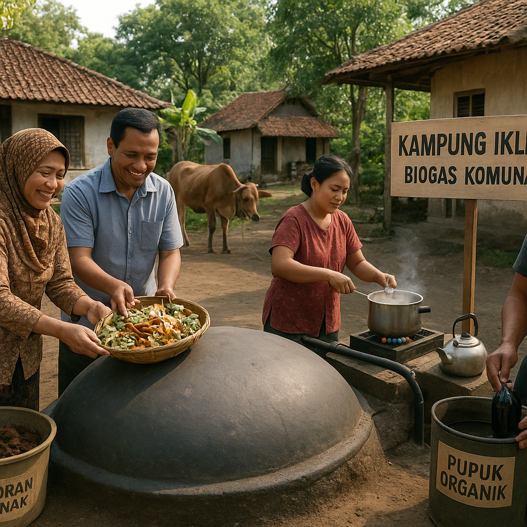 Inisiatif 'Kampung Iklim' dengan Sistem Biogas dari Limbah Organik Rumah Tangga