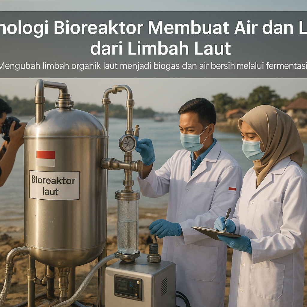 Teknologi Bioreaktor Membuat Air dan Listrik dari Limbah Laut