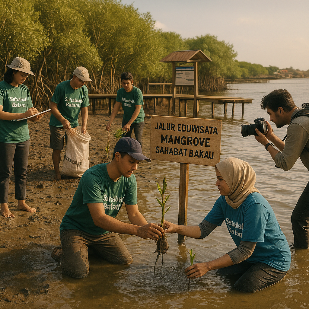Restorasi Ekosistem Mangrove oleh Komunitas 'Sahabat Bakau' untuk Mitigasi Abrasi dan Perubahan Iklim