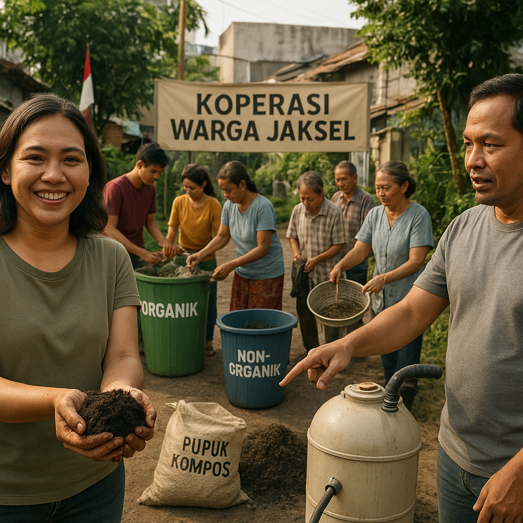 Koperasi Warga di Jaksel Olah Limbah Makanan menjadi Pupuk dan Gas Bio