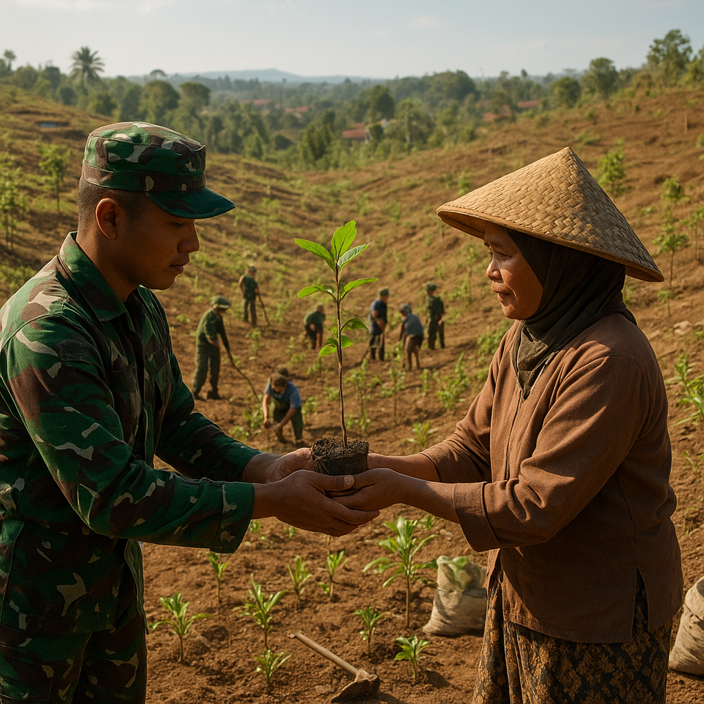 Program 'Tentara Manunggal Reboisasi' TNI AD dengan Sistem Agroforestry di Lahan Kritis