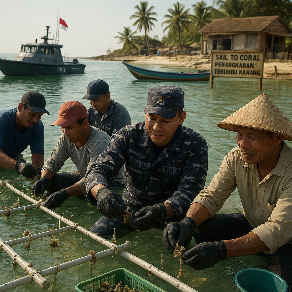 Kolaborasi TNI AL dan Nelayan: Program Penangkaran Terumbu Karang untuk Ekosistem dan Ekonomi Pesisir