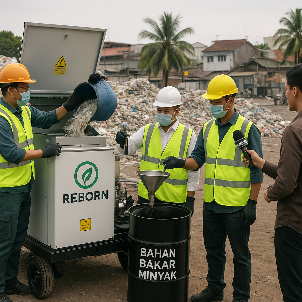 Teknologi Pirolisis Sampah Plastik Menjadi Bahan Bakar Minyak oleh Startup 'Reborn'