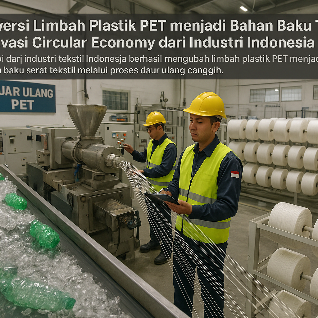 Konversi Limbah Plastik PET menjadi Bahan Baku Tekstil: Inovasi Circular Economy dari Industri Indonesia
