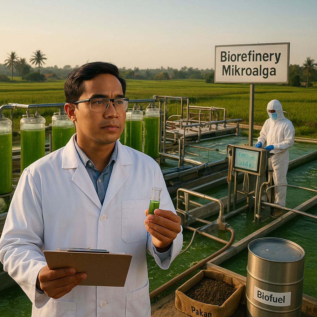 Biorefinery Mikroalga untuk Produksi Biofuel dan Pakan dari Limbah Cair Pertanian