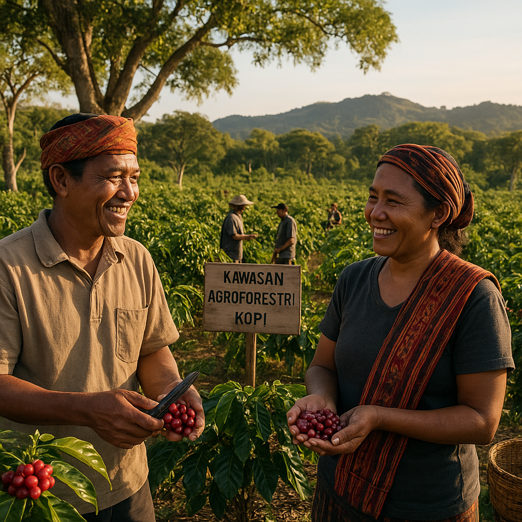 Kawasan Agroforestri Berbasis Kopi Lindungi Hutan dan Tingkatkan Pendapatan Petani di Sumba