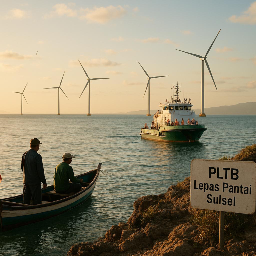 Energi Angin Lepas Pantai Pertama di Asia Tenggara: Proyek di Sulawesi Selatan Kurangi Emisi & Dongkrak Listrik Daerah